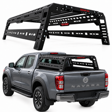 Heavy duty steel bed rack and tent roll bar for Nissan Navara NP300 2006 on, 250kg, black