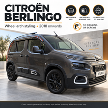 Citroen Berlingo 2018+ Wheel Arch Trims – 8 Piece Matte Black ABS Set