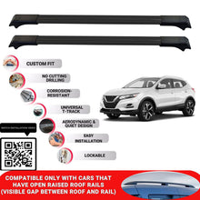 Roof Rack Cross Bars for Nissan Rogue 2014-2021 Lockable Roof Bars 2 Pcs Black
