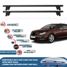 Lockable Roof Rack Cross Bars for Chevrolet Cruze Wagon 2012-2015 | Heavy Duty Rail Carrier 2 Pcs Black