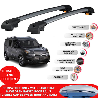 Roof Bar for Ram V1000 2010-2022 Lockable Roof Rack Cross Bars 2 Pcs Grey