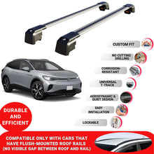 Roof Bars Rack for Volkswagen ID.4 2021+ Lockable Rail Carrier 2 Pcs Grey