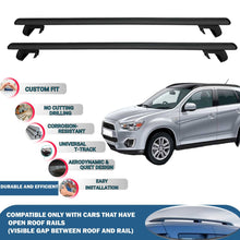 Roof Rack Cross Bars for Mitsubishi Asx 2010-2017 Rail Carrier for Roof Tents 2 Pcs Black