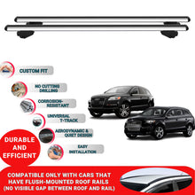 Roof Bars For Audi Q7 Mk1 2006-2015 Roof Rack Cross Bars 2 Pcs Grey
