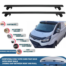 Roof Rack Cross Bars for Ford Transit Tourneo/Custom 2013-2019 Rail Carrier for Roof Tents 4 Pcs Black
