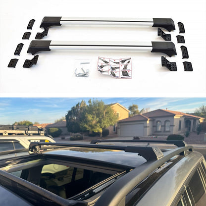 Roof Rack Cross Bars for Toyota Land Cruiser 120 2004-2009 Lockable 2 Pcs Grey