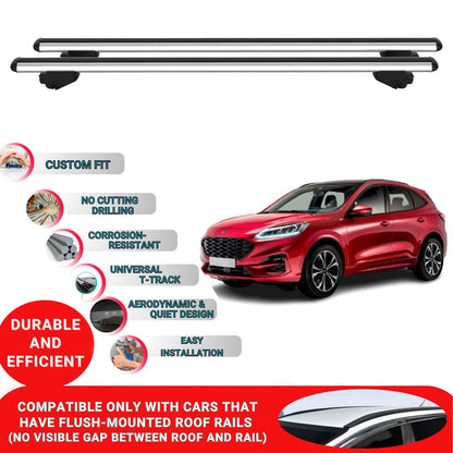 Roof Bars For Ford Kuga MK3 2019-2023 Roof Rack Cross Bars 2 Pcs Grey