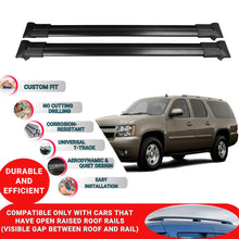 Roof Racks Cross Bars For Chevrolet Tahoe 2007-2014 2 Pcs Black