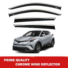 Chrome Car Wind Deflector Set for Toyota Chr 2018 Onwards - Rain Guard 4 pcs