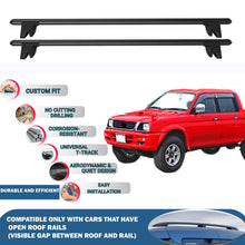 Lockable Roof Rack Cross Bars for Mitsubishi Triton L200 1996-2006 | Heavy Duty Rail Carrier 2 Pcs Black