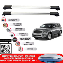 Roof Rack Cross Bars for Infiniti Qx80 2013-2017 Lockable Roof Bars 2 Pcs Grey