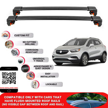 Premium Roof Bars For Buick Encore Suv 2019-2023 Secure Roof Rack Cross Bar 2 Pcss Black
