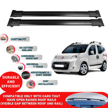 Roof Racks Cross Bars For Fiat Fiorino / Qubo 2007-2023 2 Pcs Black