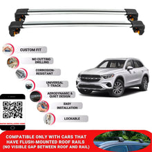 Premium Roof Bars For Mercedes Glc Suv 2023+ Secure Roof Rack Cross Bar 2 Pcss Grey