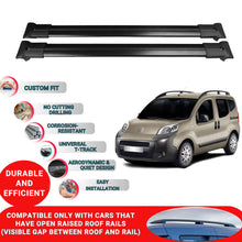 Roof Racks Cross Bars For Citroen Nemo 2007-2017 2 Pcs Black