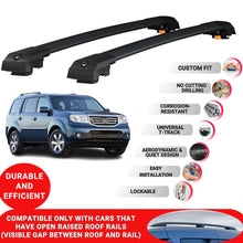 Roof Bar for Honda Pilot 2009-2015 Lockable Roof Rack Cross Bars 2 Pcs Black