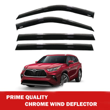 Chrome Window Wind Deflector for Toyota Highlander 2021+ Rain Guard Visors 4 pcs