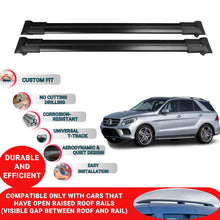 Roof Racks Cross Bars For Mercedes Gle-Class W166 Fl 2015-2018 2 Pcs Black
