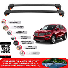 Premium Roof Bars For Lincoln Mkc 2015-2019 Secure Roof Rack Cross Bar 2 Pcss Secure Black