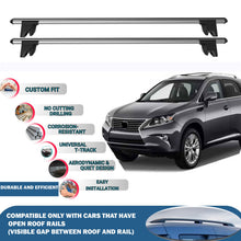 Lockable Roof Rack Cross Bars for Lexus Rx 2009-2015 | Heavy Duty Rail Carrier 2 Pcs Grey