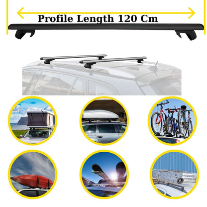 Roof Rack Cross Bars for Hyundai I20 Active 2014-2020 Rail Carrier for Roof Tents 2 Pcs Grey