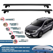 Roof Rack Cross Bars for Dacia Logan Mcv Stepway 2017-2023 Rail Carrier for Roof Tents 2 Pcs Black