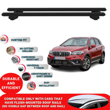 Roof Bars For Suzuki Sx4 S-Cross MK2 2013-2020 Roof Rack Cross Bars 2 Pcs Black
