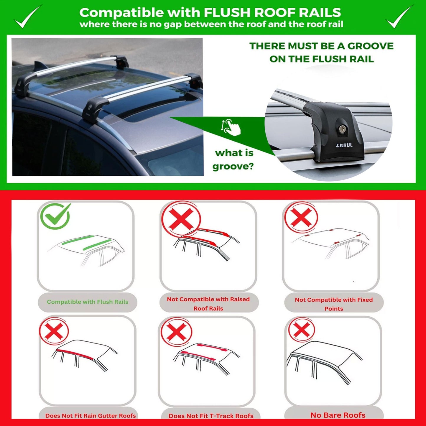 Premium Roof Bars For Hyundai Santafe Sports 2013-2018 Secure Roof Rack Cross Bar 2 Pcss Grey