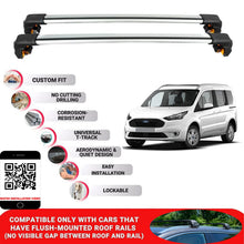 Premium Roof Bars For Ford Tourneo Connect 2014-2022 Secure Roof Rack Cross Bar 2 Pcss Grey