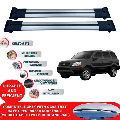 Roof Racks Cross Bars For Honda Pilot 2003-2008 2 Pcs Grey