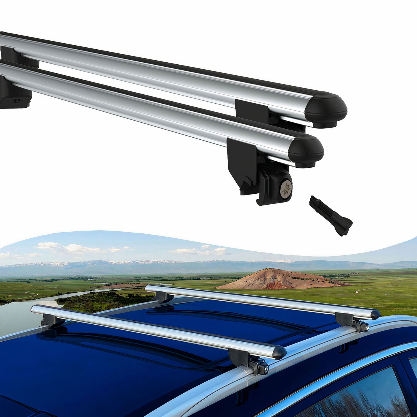 Roof Bars For Volvo V60 Cross 2019 Onwards Roof Rack Cross Bars 2 Pcs Grey