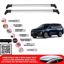 Roof Bars for Cadillac Xt6 2020+ Lockable Roof Rack Cross Bars 2 Pcs Grey
