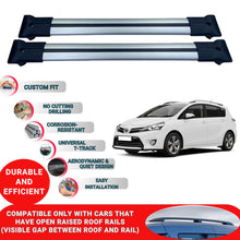 Roof Racks Cross Bars For Toyota Verso 2009-2018 2 Pcs Grey
