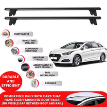 Premium Roof Bars for Hyundai I40 2012-2019 Lockable Roof Rack Cross Bars 2 Pcs Black