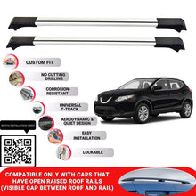 Roof Rack Cross Bars for Nissan Rogue Sport 2017-2022 Lockable Roof Bars 2 Pcs Grey