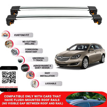 Premium Roof Bars For Opel insignia Estate 2008-2017 Secure Roof Rack Cross Bar 2 Pcss Grey