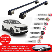 Roof Bars Rack for Chery Tiggo 7 2016-2019 Lockable Rail Carrier 2 Pcs Black