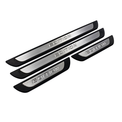 For Hyundai Tucson Chrome Door Sill Trim Plate Covers Scratch Guard 4 Pcs - Edition