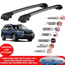 Roof Bar for Subaru Evoltis 2020-2024 Lockable Roof Rack Cross Bars 2 Pcs Grey