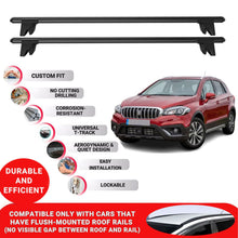 Premium Roof Bars for Suzuki Sx4 S-Cross 2013-2020 Roof Rack Cross Bars 2 Pcs Black