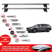 Premium Roof Bars for Volvo V90 Cross Country 2017-2023 Roof Rack Cross Bars 2 Pcs Grey
