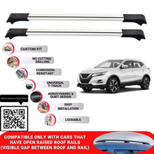 Roof Rack Cross Bars for Nissan Rogue 2014-2021 Lockable Roof Bars 2 Pcs Grey