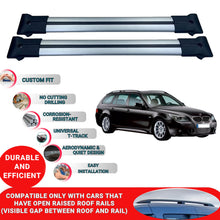 Roof Racks Cross Bars For Bmw 5 Series Estate/Touring E61 2004-2010 2 Pcs Grey