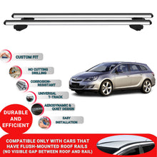 Roof Bars For Opel Astra J Estate 2010-2014 Roof Rack Cross Bars 2 Pcs Grey