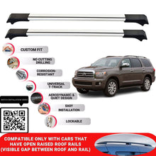 Roof Rack Cross Bars for Toyota Sequoia 2008-2022 Lockable Roof Bars 2 Pcs Grey