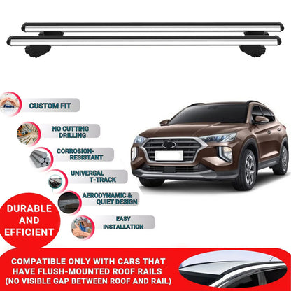 Car Roof Bars for Hyundai Tucson 2018-2022 Roof Rack Cross Bars 2 Pcs Grey