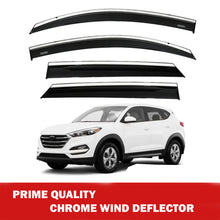 Chrome Car Wind Deflector Set for Hyundai Tucson 2015 Onwards - Rain Guard 4 pcs