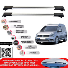 Roof Rack Cross Bars for Vw Caddy 2016-2020 Lockable Roof Bars 2 Pcs Grey