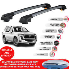 Roof Bar for Toyota Land Cruiser J300 2022-+ Lockable Roof Rack Cross Bars 2 Pcs Grey