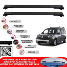 Roof Rack Cross Bars for Renault Kangoo 2008-2021 Lockable Roof Bar 2 Pcs Black